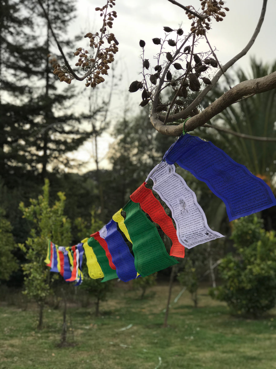 Pack de 3 Banderas Tibetanas de polyester. (2,7 metros de longitud apr –