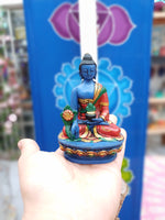 Buda De La Medicina Hecho En Nepal.  Color azul, tamaño normal