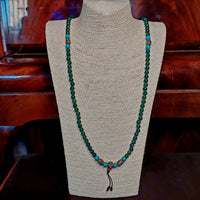 Japa Mala de Jade Verde (Código: Mala010 • Origen: Nepal e India).