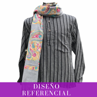 Pashmina Color Rosado Claro 0007, mezcla de Cahsmere. Hecho en Nepal, la tierra de Buda y los Himalayas. - www.eltercerojo.cl