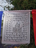 Mini Bandera Tibetana Premium 0002 - Seda Polyester - 76 cms  Longitud Aprox. - www.eltercerojo.cl