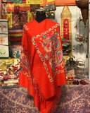 Pashmina Color Rojo 0001, mezcla de Cahsmere. Hecho en Nepal, la tierra de Buda y los Himalayas. - www.eltercerojo.cl