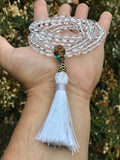 Mala o Japa Mala De Cuarzo Cristal con Tassel o Borla Hilado En Nuestra Casa Tienda.