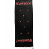 Pashmina Color Negro 0009, mezcla de Cahsmere. Hecho en Nepal, la tierra de Buda y los Himalayas. - www.eltercerojo.cl