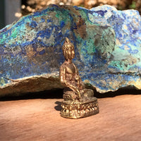 Mini Buda De La Medicina Hecho En Nepal.  Aleación Metálica "Brass". - www.eltercerojo.cl