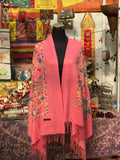 Pashmina Color Rosado 0006, mezcla de Cahsmere. Hecho en Nepal, la tierra de Buda y los Himalayas. - www.eltercerojo.cl