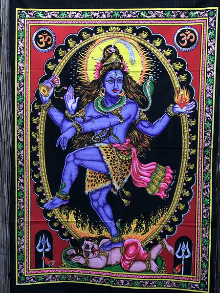 Colgante GOB0029. Tapete a muro Shiva danzando Nataraja. 113 cms de alto por 79 cms de ancho.