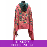 Pashmina Color Rosado 0006, mezcla de Cahsmere. Hecho en Nepal, la tierra de Buda y los Himalayas. - www.eltercerojo.cl