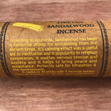 Incienso Tibetano de Sándalo. Contiene 30 varas de 1 hora aprox. Hecho a mano en Nepal. - www.eltercerojo.cl