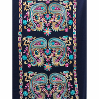 Pashmina Color Azul Oscuro 0004, mezcla de Cahsmere. Hecho en Nepal, la tierra de Buda y los Himalayas. - www.eltercerojo.cl