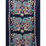 Pashmina Color Azul Oscuro 0004, mezcla de Cahsmere. Hecho en Nepal, la tierra de Buda y los Himalayas. - www.eltercerojo.cl
