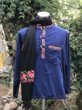 Pashmina Color Negro 0009, mezcla de Cahsmere. Hecho en Nepal, la tierra de Buda y los Himalayas. - www.eltercerojo.cl