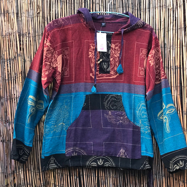 Polerón de algodón hecho en Nepal talla M. Código PLRON026