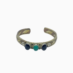 Brazalete De Protección Diseño Dorje 3 metales, con piedras de Onix y Jade