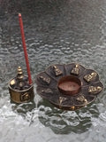 Porta Incienso metálico con forma de flor de loto (Buda).