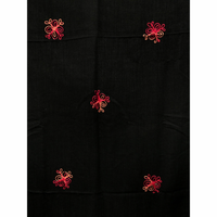 Pashmina Color Negro 0009, mezcla de Cahsmere. Hecho en Nepal, la tierra de Buda y los Himalayas. - www.eltercerojo.cl