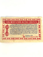 Incienso De Mecha Meditación (Vajra Meditation Incense Dhupaya).  Contiene 33 unidades.   Hecho a mano en Nepal. - www.eltercerojo.cl