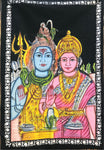 Colgante GOB0021. Tapete a muro de Shiva y Parvati. 86 cms de alto por 59 cms de ancho.