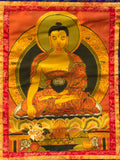 Thangka bordado de Buda Shakyamuni (Siddharta Gautama) - Arte Tibetano Hecho En Nepal. - www.eltercerojo.cl