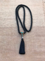 Japa Mala de Ónix hilado en nuestra casa tienda "El Tercer Ojo" (Chile).