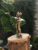 Mini Hanuman Deidad Hecho En Nepal.  Aleación Metálica "Brass".