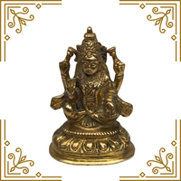 Lakshmi macizo fundido en Nepal - 10 x 7 cms - 430 gramos aprox
