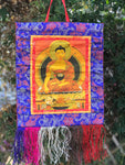 Thangka bordado de Buda Shakyamuni (Siddharta Gautama) - Arte Tibetano Hecho En Nepal. - www.eltercerojo.cl