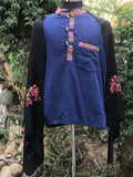 Pashmina Color Negro 0009, mezcla de Cahsmere. Hecho en Nepal, la tierra de Buda y los Himalayas. - www.eltercerojo.cl