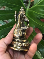 Ganesh macizo fundido en Nepal - 10 x 7 cms - 460 gramos aprox