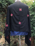 Pashmina Color Negro 0009, mezcla de Cahsmere. Hecho en Nepal, la tierra de Buda y los Himalayas. - www.eltercerojo.cl