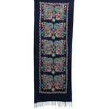 Pashmina Color Azul Oscuro 0004, mezcla de Cahsmere. Hecho en Nepal, la tierra de Buda y los Himalayas. - www.eltercerojo.cl