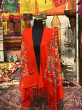 Pashmina Color Rojo 0001, mezcla de Cahsmere. Hecho en Nepal, la tierra de Buda y los Himalayas. - www.eltercerojo.cl