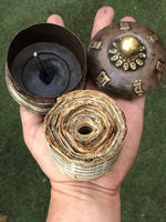 Rueda de Oracion símbolos ASHTA MANGALA (Símbolos de prosperidad). 29 cms x 6,5 cms (RP011).