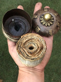 Rueda de Oracion símbolos ASHTA MANGALA (Símbolos de prosperidad). 29 cms x 6,5 cms (RP011).