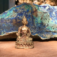 Mini Buda De La Medicina Hecho En Nepal.  Aleación Metálica "Brass". - www.eltercerojo.cl