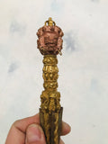 Phurba o Kila Tallada Artesanalmente - Daga Tibetana de cobre y bronce • Valor especial con transferencia bancaria