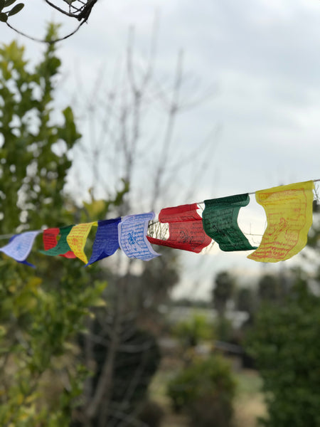 Bandera Tibetana de polyester.  (1 metro aprox de longitud aprox). Bandera de oración.