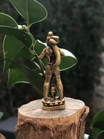 Mini Hanuman Deidad Hecho En Nepal.  Aleación Metálica "Brass".
