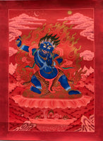 Thangka De Vajrapani Calidad Premium - Arte Tibetano Hecho En Nepal.
