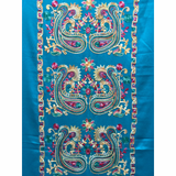 Pashmina Color Celeste 0005, mezcla de Cahsmere. Hecho en Nepal, la tierra de Buda y los Himalayas. - www.eltercerojo.cl