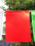 Mini Bandera Tibetana Premium 0002 - Seda Polyester - 76 cms  Longitud Aprox. - www.eltercerojo.cl