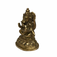 Ganesh macizo fundido en Nepal - 10 x 7 cms - 460 gramos aprox