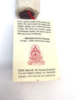 Bodhileaf Amitayu - Amitabha Buddha Incense (Om Amaranijivantiye Svaha). Nagchampa - Contiene 19 varas de 2 horas aprox.  Hecho a mano en Nepal. - www.eltercerojo.cl