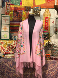 Pashmina Color Rosado Claro 0007, mezcla de Cahsmere. Hecho en Nepal, la tierra de Buda y los Himalayas. - www.eltercerojo.cl