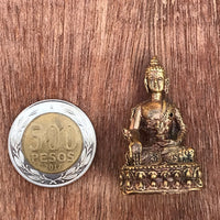 Mini Buda De La Medicina Hecho En Nepal.  Aleación Metálica "Brass". - www.eltercerojo.cl