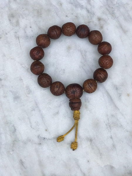 Pulsera Mala semilla grande de Bodhi . Bodhpuls003