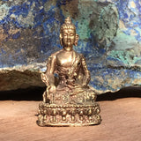 Mini Buda De La Medicina Hecho En Nepal.  Aleación Metálica "Brass". - www.eltercerojo.cl
