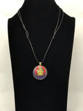 Colgante Intencionado Protección Buda Gautama (Siddharta). Color piedra Lapislázuli y coral. Arte Tibetano. - www.eltercerojo.cl